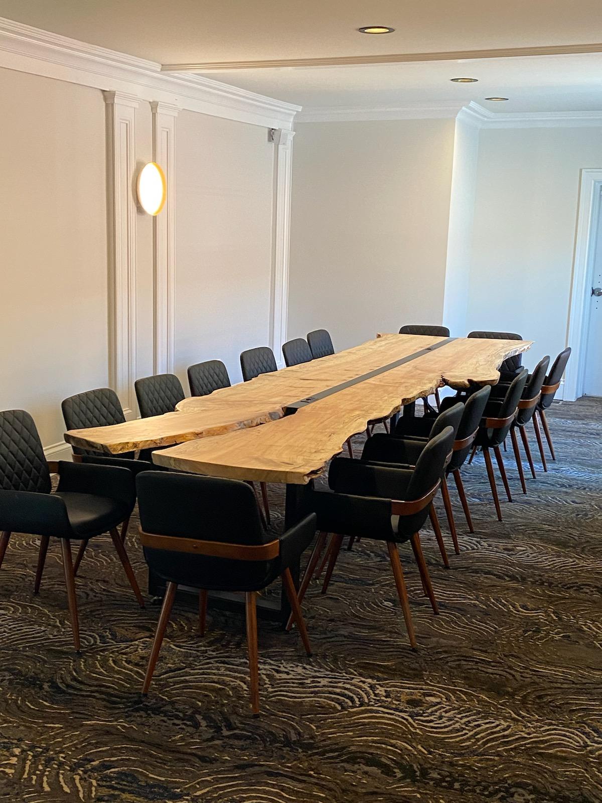 12 foot long, 3-4 foot wide, one piece party table